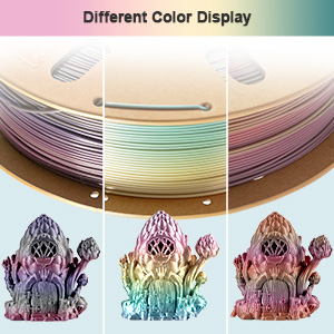 Burnt rainbow pla filament