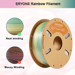 Burnt rainbow pla filament