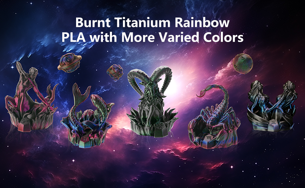 Burnt titanium pla filament