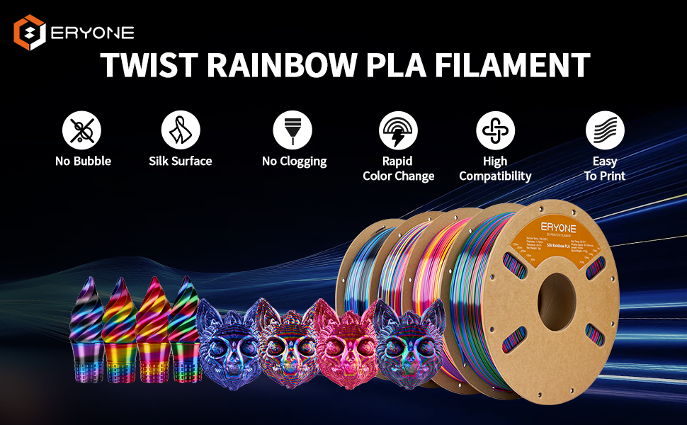 ERYONE Twist Rainbow PLA