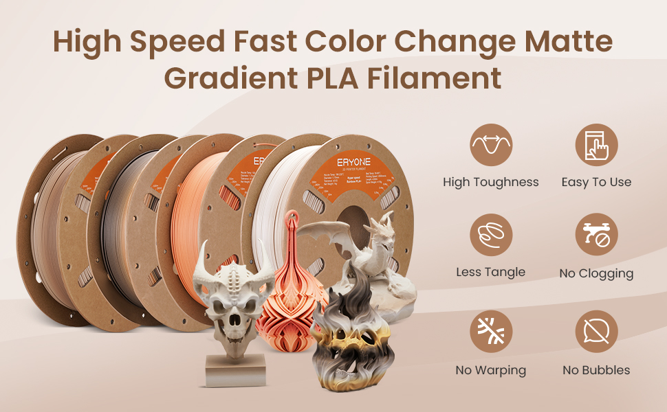 ERYONE Matte Gradient Rainbow PLA
