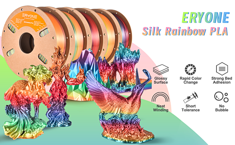 ERYONE PLA Silk Rainbow color