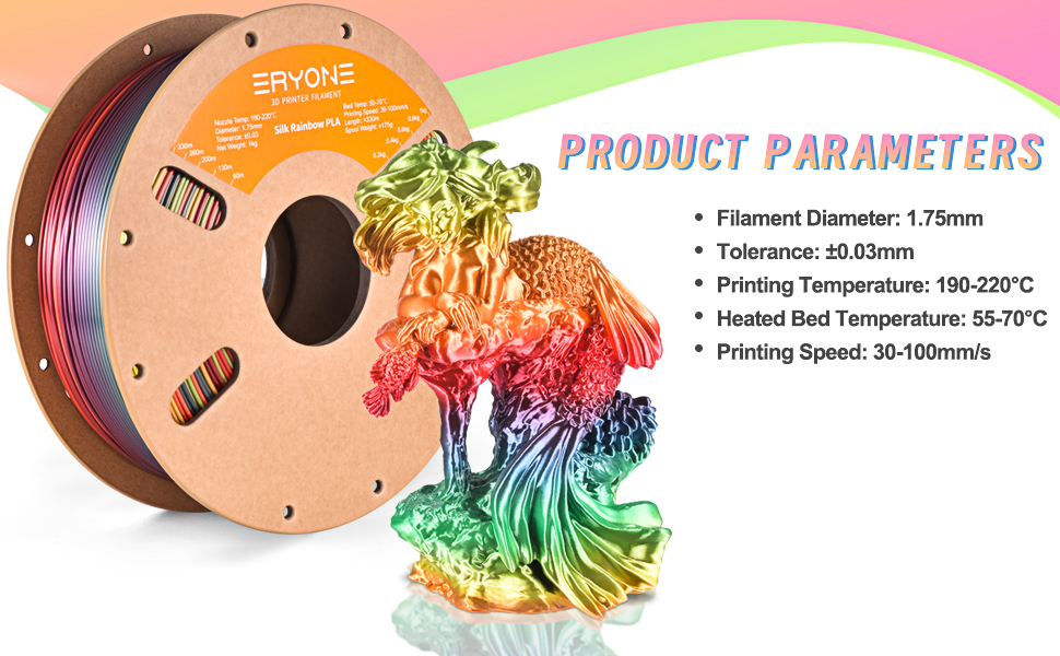 ERYONE PLA Silk Rainbow color